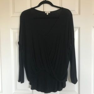 Urban Outfitters black wrapped blouse